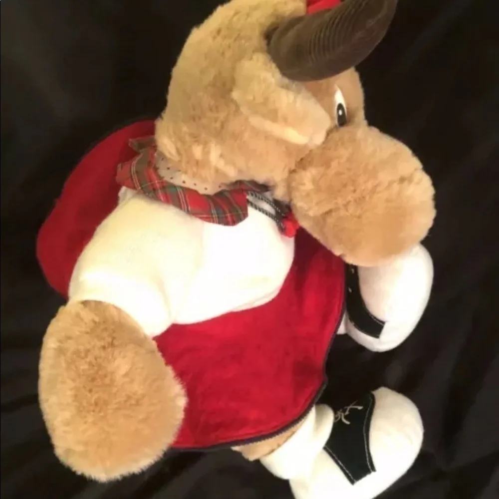 𝅺VINTAGE Limited Edition Holiday MAXINE Moose plush stuffed animal in red skirt